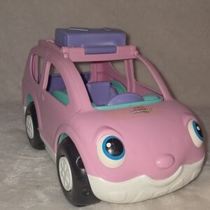 Fisher-Price Pink Play SUV Toy Car with Purple Accents